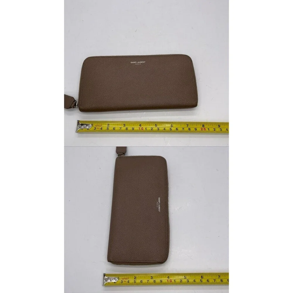 Saint Laurent Brown Leather Long Wallet – Authentic YSL Made in Italy/67 - Picture 10 of 10
